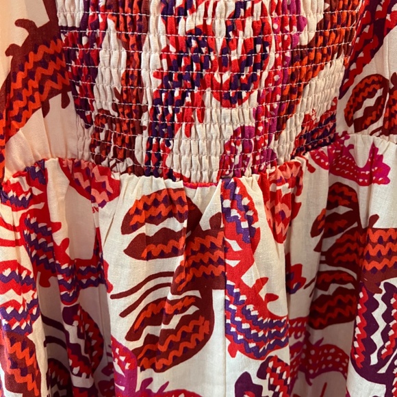 NWT Farm Rio Square-Neck Cutout 🦞 Mini Dress SIZE L - Picture 6 of 6